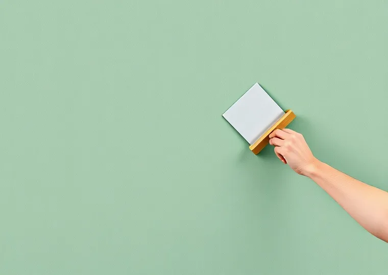 Application d'un enduit décoratif à la lisseuse sur un mur
