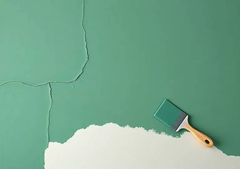 Ponçage et rebouchage des fissures avant mise en peinture